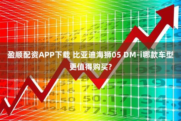 盈顺配资APP下载 比亚迪海狮05 DM-i哪款车型更值得购买?