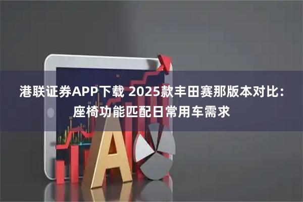港联证券APP下载 2025款丰田赛那版本对比:座椅功能匹配日常用车需求