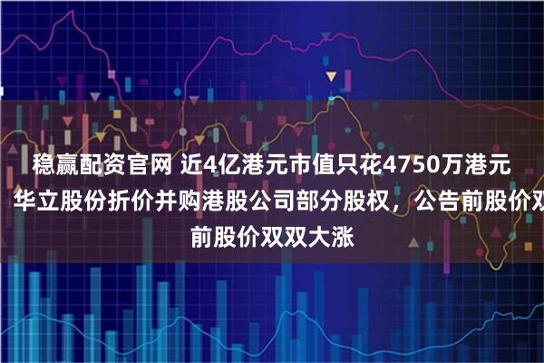稳赢配资官网 近4亿港元市值只花4750万港元就拿下，华立股份折价并购港股公司部分股权，公告前股价双双大涨