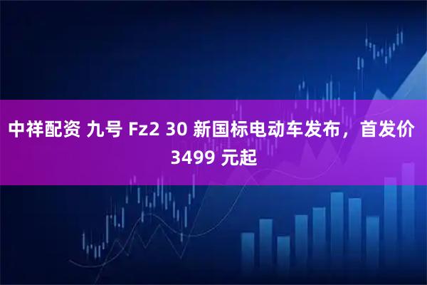 中祥配资 九号 Fz2 30 新国标电动车发布，首发价 3499 元起